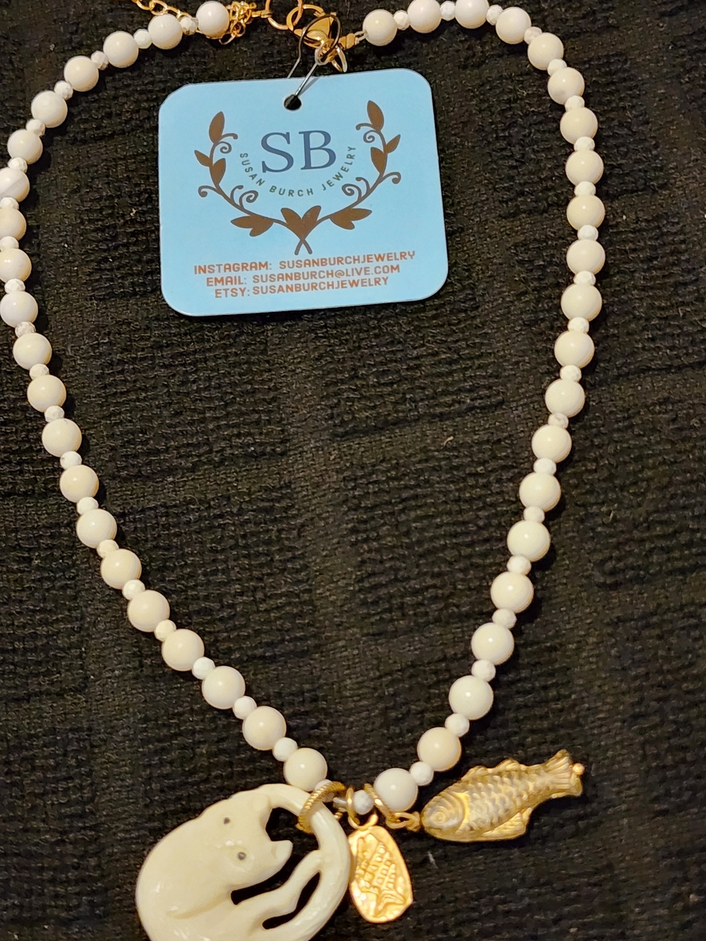 Susan Burch Handmade Cat Necklace